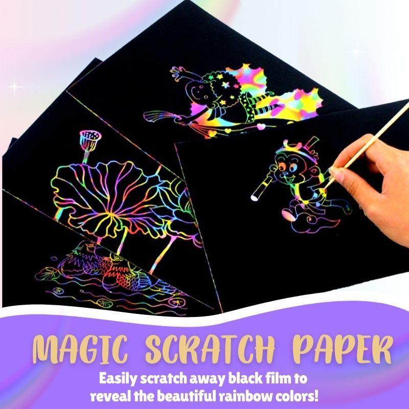 Rainbow Scratch Art Paper